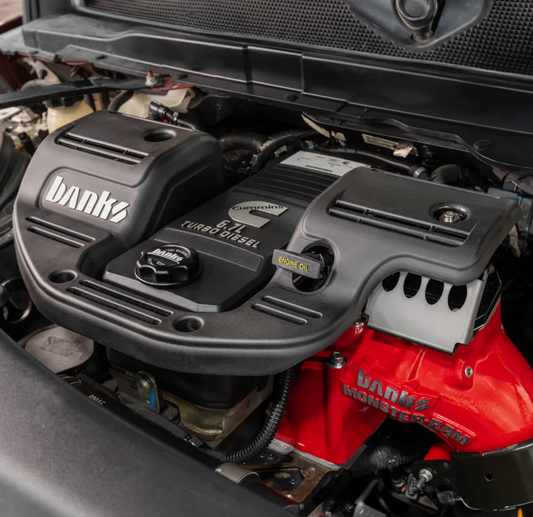 2007.5-2024 6.7L Cummins - Banks Engine Cover with Revolver Billet Oil Cap