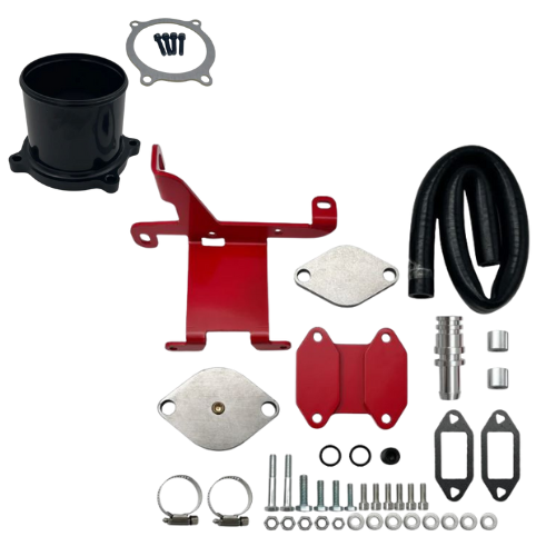 2009-2024 Ram 2500/3500 6.7L Cummins Premium EGR & Throttle Valve Kit - RED - (RAM PICKUP ONLY)